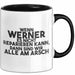 Werner Tasse Wenn Werner Nicht Repariert, Sind Wir Am Arsch Geschenk Schwarz Trendation