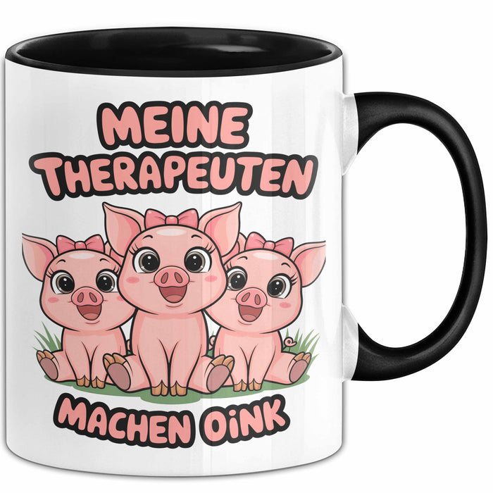 Schweinebauer Schweine Tier Tasse Geschenk Lustige Geschenkidee Spruch Meine Therapeuten Machen Oink Trendation