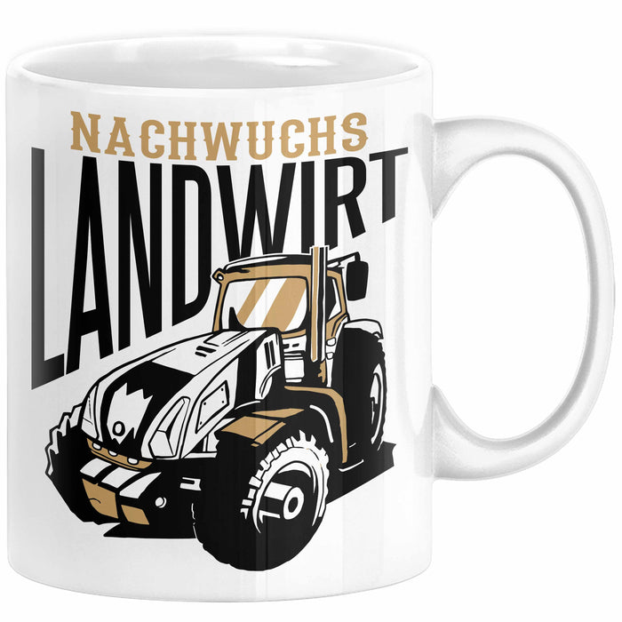 Angehender Landwirt Geschenk Tasse Jungs Bauern Jungen Geschenkidee Kakao-Becher Weiß Trendation