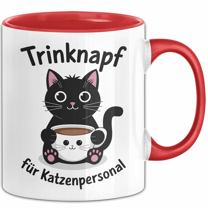 Katzen Tasse Geschenk Trinknapf Fuer Katzenpersonal Geschenkidee Lustig