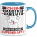 Haustiersanitäter Tasse Geschenk für Haustiersanitäter Geburtstag Lustiger Spruch Kaffee-Becher Was Ist Deine Superkraft Blau Trendation