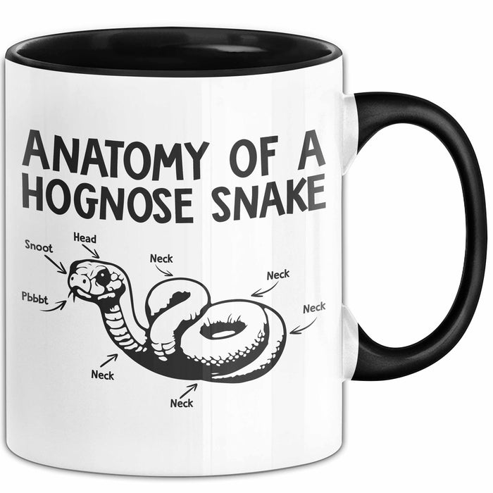 Reptil Schlange Tier Tasse Geschenk Lustige Geschenkidee Spruch Anatomie Einer Hakennasennatter Schwarz Trendation