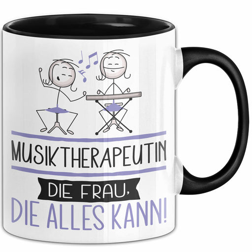Musiktherapeutin Geschenk Tasse Becher Die Frau Die Allen Kann Geschenkidee für eine Musiktherapeutin Lustig Trendation