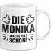 Monika Tasse Geschenk Die Monika Macht Dat Schon Geschenkidee Becher mit Name Weiß Trendation