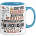Halbcousin Geschenk Tasse Lustiger Spruch Erheben Sie Sich Der Halbcousin Betritt den Raum Blau Trendation
