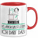Geschenk für Klangkünstlerin Tasse Lustige Geschenkidee Geburtstag Ich Bin Klangkünstlerin Ich Darf Das Rot Trendation