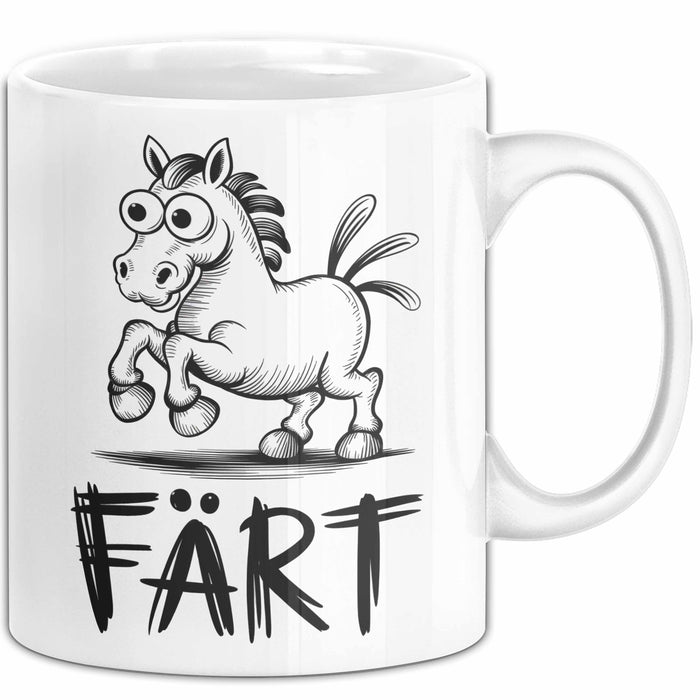 Pferde Tierliebhaber Tasse Geschenk Lustige Geschenkidee Spruch Färt Weiß Trendation