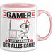 Gamer Tasse Geschenk für Gamer Der Mann Der Alles Kann Geschenkidee zum Geburtstag Rosa Trendation