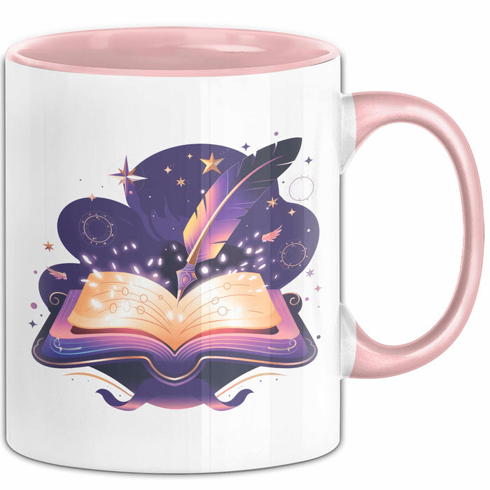 Fantasy Autor Tasse Geschenkidee für Geschichtenerzähler Rosa Trendation