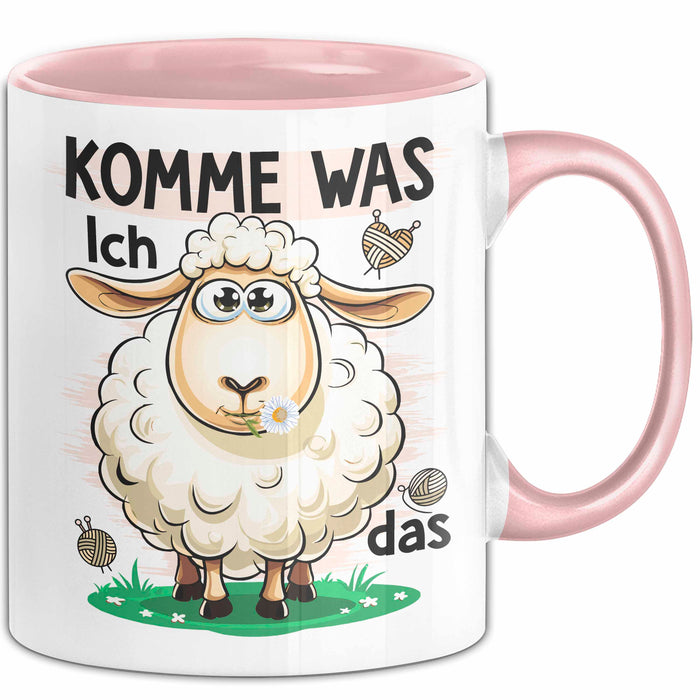 Sarkastisches Schaf Tasse Geschenkidee Sheep That Tierhumor Rosa Trendation