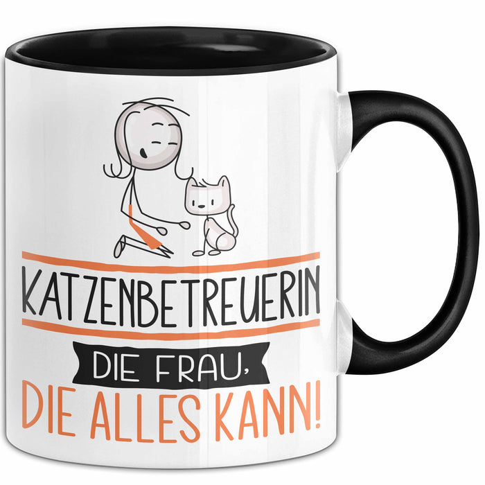 Katzenbetreuerin Geschenk Tasse Becher Die Frau Die Allen Kann Geschenkidee für eine Katzenbetreuerin Lustig Trendation
