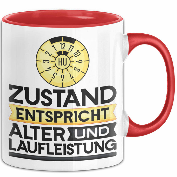 TÜV Alter Tasse Geschenk Lustiger Spruch Geburtstag Humor Rot Trendation