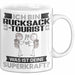 Rucksacktourist Tasse Geschenk für Rucksacktourist Geburtstag Lustiger Spruch Kaffee-Becher Was Ist Deine Superkraft Weiß Trendation