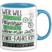 BMX-Fahrerin Tasse Geschenk Spruch Wer Will Schon Prinzessin Sein Wenn Man Auch BMX-Fahrerin Sein Kann Blau Trendation