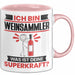 Weinsammler Tasse Geschenk für Weinsammler Geburtstag Lustiger Spruch Kaffee-Becher Was Ist Deine Superkraft Rosa Trendation