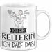 Geschenk für Reiterin Tasse Lustige Geschenkidee Geburtstag Ich Bin Reiterin Ich Darf Das Weiß Trendation