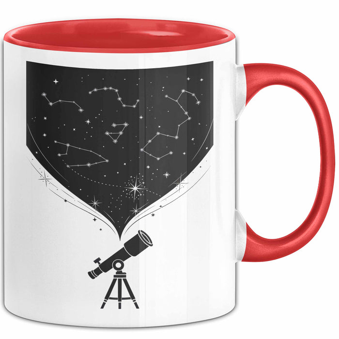 Astronom Tasse Geschenk Lustige Geschenkidee Spruch Für Sternen Gucker Rot Trendation