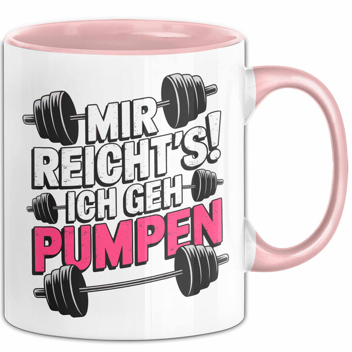 Gewichtheben Tasse Geschenk Ich gehe Gewichte heben Geschenkidee Lustig Rosa Trendation