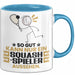 Squash-Spieler Geschenk Tasse So Gut Kann Nur Ein Squash-Spieler Aussehen Geschenkidee Kaffee-Becher Blau Trendation