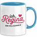 Regina Tasse Geschenk Ich Bin Vollkommen Regina Geschenkidee Geburtstag Blau Trendation