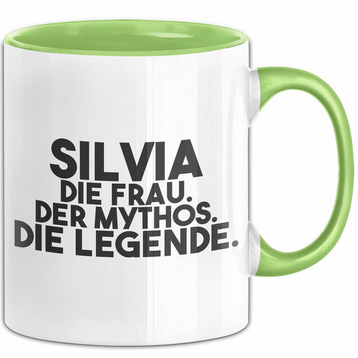 Silvia Tasse Silvia – Die Frau. Der Mythos. Die Legende. Geschenk Grün Trendation