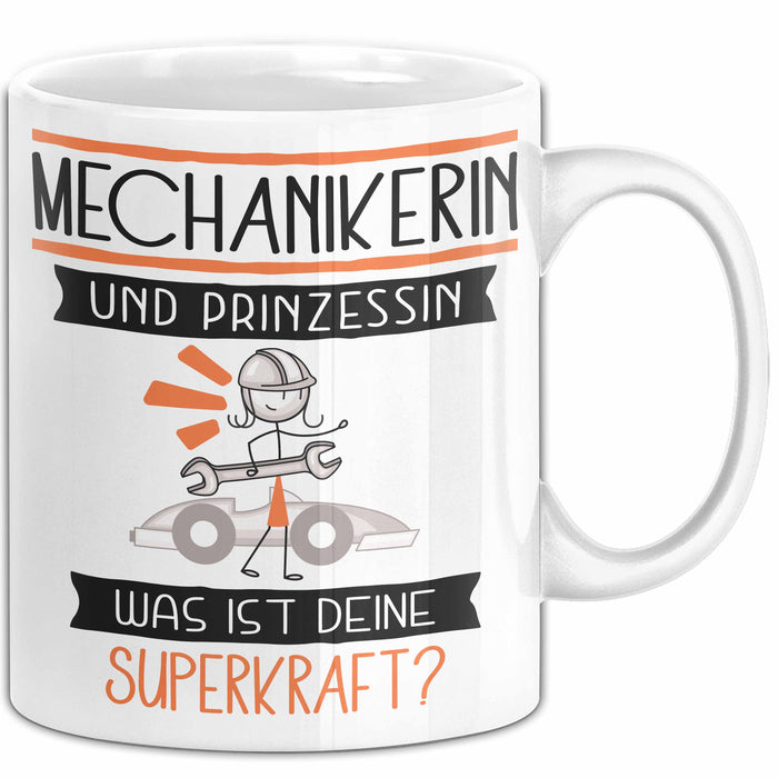 Mechanikerin Und Prinzessin Tasse Geschenk Für Eine Mechanikerin Geburtstag Was Ist Deine Superkraft Weiß Trendation