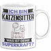 Katzensitter Tasse Geschenk für Katzensitter Geburtstag Lustiger Spruch Kaffee-Becher Was Ist Deine Superkraft Weiß Trendation