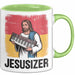 Jesus Keyboardspieler Tasse Geschenk Jesusizer Christlicher Geschenkidee Lustig Grün Trendation
