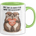 Büroarbeit Kollege Abschied Tasse Geschenk Lustige Geschenkidee Spruch Mit Dir Zu Arbeiten War Ein Geschenk Danke Für Alles Grün Trendation