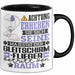 Gleitschirmflieger Geschenk Tasse Lustiger Spruch Erheben Sie Sich Der Gleitschirmflieger Betritt den Raum Schwarz Trendation