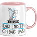 Geschenk für Harfenistin Tasse Lustige Geschenkidee Geburtstag Ich Bin Harfenistin Ich Darf Das Rosa Trendation