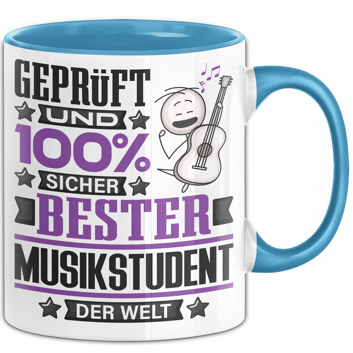 Musikstudent Geschenk Lustiger Spruch für Musikstudent Geschenkidee Bester Musikstudent Der Welt Blau Trendation