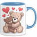 Teddybär Tierliebhaber Tasse Geschenk Lustige Geschenkidee Spruch Romantisches Herz Blau Trendation