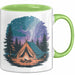 Camper Tasse Geschenkidee für Outdoor Abenteurer Grün Trendation