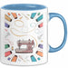 Näh Enthusiast Tasse Geschenk Lustige Geschenkidee Spruch Für Stich Liebhaber Blau Trendation