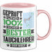 Tauchlehrer Geschenk Lustiger Spruch für Tauchlehrer Geschenkidee Bester Tauchlehrer Der Welt Rosa Trendation