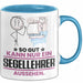 Segellehrer Geschenk Tasse So Gut Kann Nur Ein Segellehrer Aussehen Geschenkidee Kaffee-Becher Blau Trendation