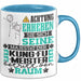 Kung-Fu-Meister Geschenk Tasse Lustiger Spruch Erheben Sie Sich Der Kung-Fu-Meister Betritt den Raum Blau Trendation