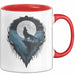 Wolf Tierliebhaber Tasse Geschenkidee für Wildtier Fans Rot Trendation