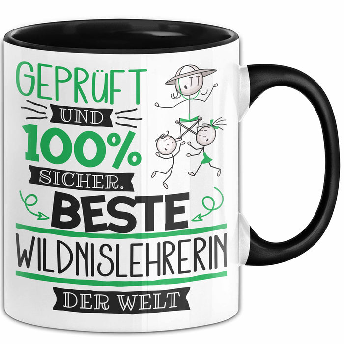 Beste Wildnislehrerin Der Welt Tasse Geschenk für Eine Wildnislehrerin Geprüft Und Sicher Geschenkidee Geburtstag Weihnachten Trendation