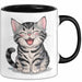 Katzen Tierliebhaber Tasse Geschenk Lustige Geschenkidee Spruch Schwarz Trendation
