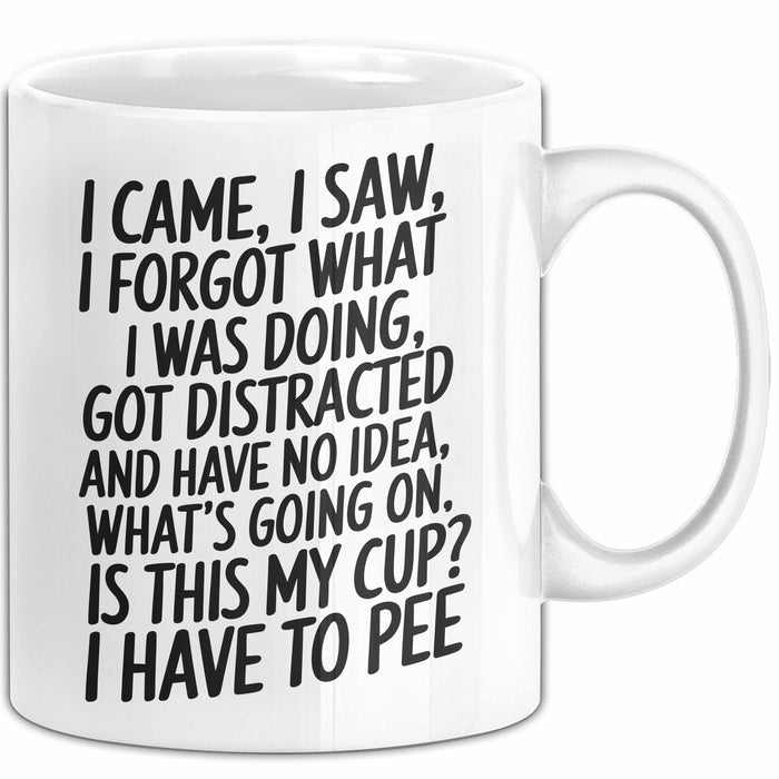 Vergesslich Tasse Geschenk I Came I Saw I Forgot Geschenkidee ADHS Weiß Trendation