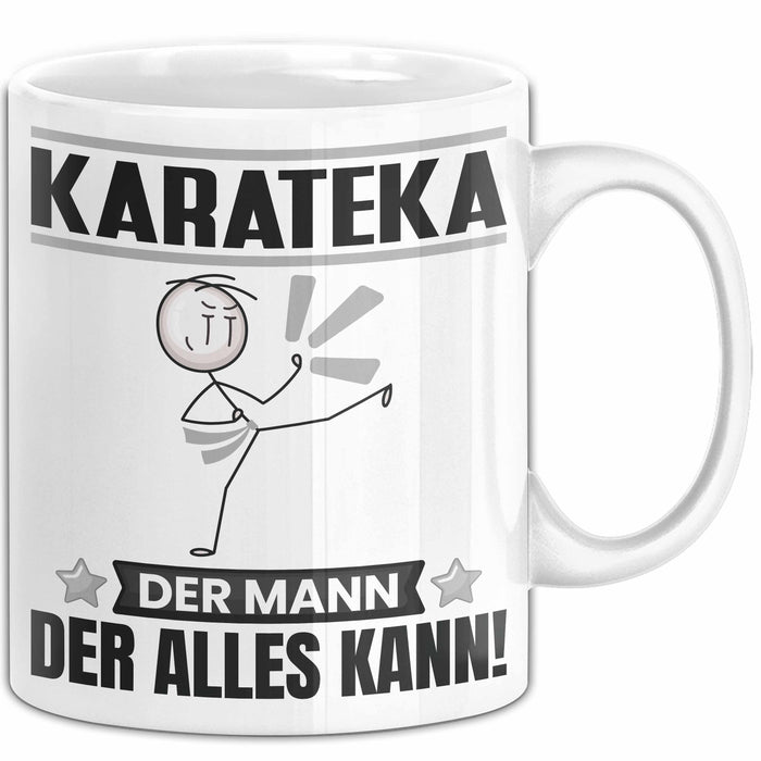 Karateka Tasse Geschenk für Karateka Der Mann Der Alles Kann Geschenkidee zum Geburtstag Weiß Trendation