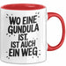 Gundula Tasse Geschenk Wo Eine Gundula Ist Ist Auch Ein Weg Geschenkidee Becher mit Name Rot Trendation
