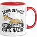 Zähne Geputzt Pipi Gemacht Gute Nacht Tee-Tasse Geschenk Kaffee-Becher Rot Trendation