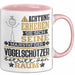 Vogelschützer Geschenk Tasse Lustiger Spruch Erheben Sie Sich Der Vogelschützer Betritt den Raum Rosa Trendation