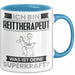 Reittherapeut Tasse Geschenk für Reittherapeut Geburtstag Lustiger Spruch Kaffee-Becher Was Ist Deine Superkraft Blau Trendation
