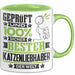 Katzenliebhaber Geschenk Lustiger Spruch für Katzenliebhaber Geschenkidee Bester Katzenliebhaber Der Welt Grün Trendation