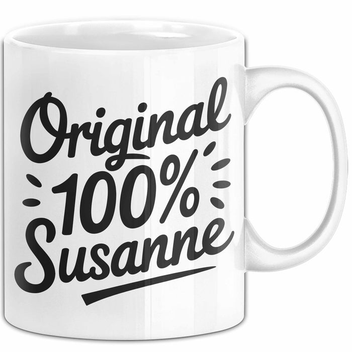 Susanne Tasse Geschenk Original 100% Susanne Geschenkidee Geburtstag Weiß Trendation