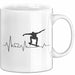 Skateboarder Geschenk Tasse Herzschlag Geschenkidee Jungs Skater Weiß Trendation
